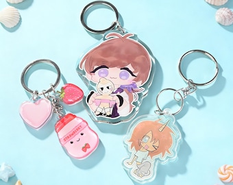 Custom Acrylic Keychain, Personalized Photo Charm, Full-Color Logo Printing Acrylic Keyring