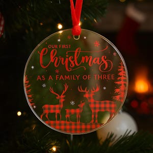 Personalisierte Acryl Ornamente | Benutzerdefinierte Familie Ornament | Weihnachtsschmuck | Paare Ornamente | Hochzeit Ornament | Einzigartiges Geschenk