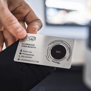 Tarjeta de visita NFC metálica personalizada, a todo color, a una o dos caras, Vcard, Tap Card