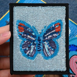 Custom Sequin Patches | Sparkle & Shine Iron On Patches | Reversible Sequins | Custom Velcro Patch | Glitter Patch for Jackets, Bags, Hats