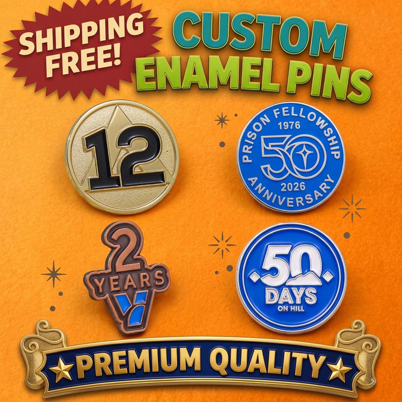 2 Years Pin Custom Years of Service Pins, Custom Soft Enamel Pins: Personalized ...