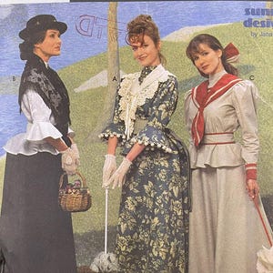 Viktorianska Bustle Kjolar Toppar Simplicity 8375 Vintage Sömnadsmönster Oklippt (FF) Välj Din Storlek 6-22 Halloween Kostym Cosplay Teater