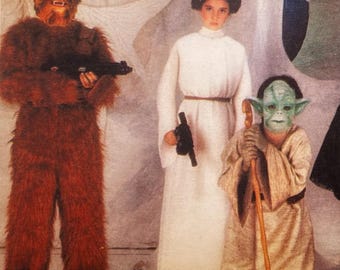 Rare Star Wars Costume Pattern Kids | 1981 Factory Folded McCall's 7772 Leia Yoda Vader Jawa Chewbacca