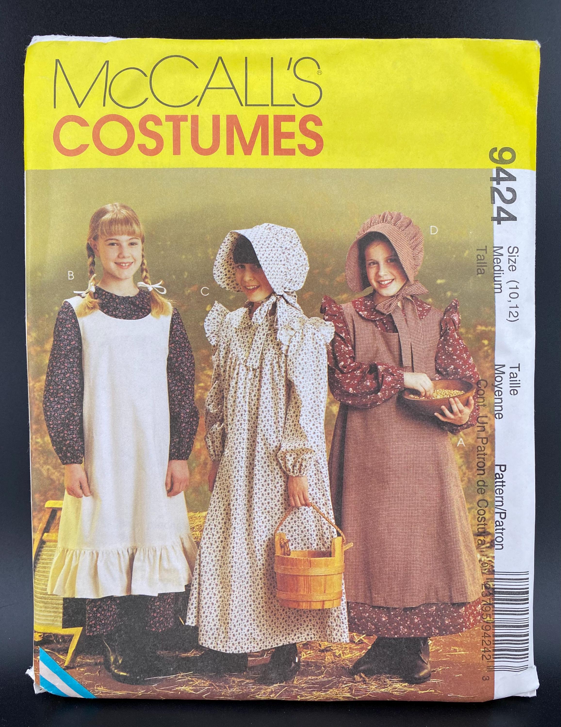 FCCAM Pioniermädchen-Kostüm – Kolonialkleid Mit Schürze, Rosa, Größe XL