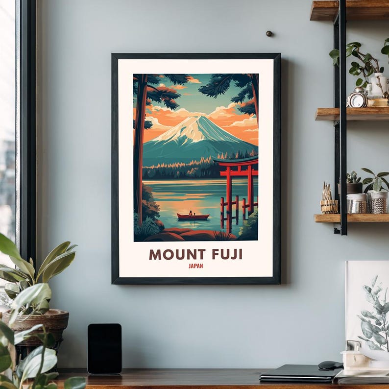 Mount Fuji Japan Poster Mount Fuji Print Mount Fuji Wall Art Mount Fuji ...