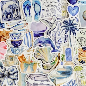 Coastal Living Stickers: 30PCS Mixed Pack - Matte Finish, Waterproof Vinyl VSCO Pre-Cut, Die Cut, Bulk Pack