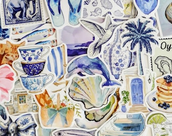 Coastal Living Stickers: 30PCS Mixed Pack - Matte Finish, Waterproof Vinyl VSCO Pre-Cut, Die Cut, Bulk Pack