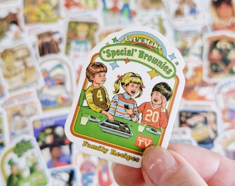 Creepy Retro Mini Poster Stickers: 25Pcs Mixed Pack - Matte Finish, Vinyl VSCO Die-Cut, Bulk Pack