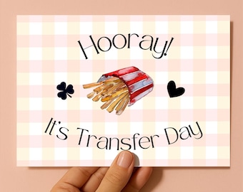 IVF Embryo Transfer Support Card: Good Luck Fries