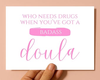 Badass Doula Thank You Card (7x5)