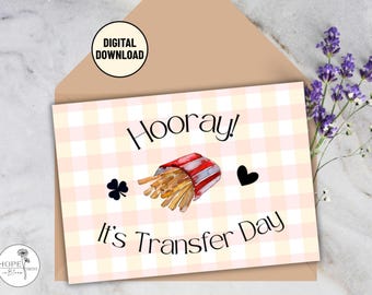 IVF Embryo Transfer Support Card: Good Luck Fries (Printable PDF)