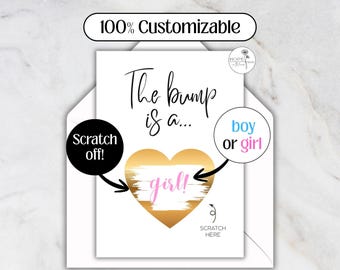 Customizable Gender Reveal Card | Surprise Scratch-off