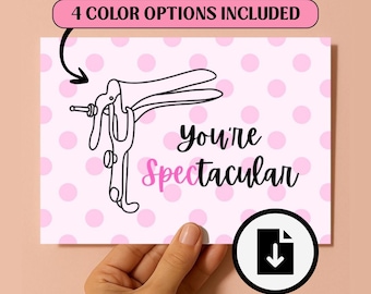 Printable Card: You're Spectacular | For OBGYN, Doctor, Graduate, Nurse, Oncologist, Coworker, Bestie (Digital Download)