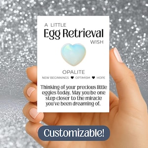 Custom IVF Support Gift: A Little Egg Retrieval Wish | Opalite Pocket Hug | Personalized TTC Encouragement