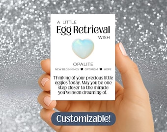 Custom IVF Support Gift: A Little Egg Retrieval Wish | Opalite Pocket Hug | Personalized TTC Encouragement