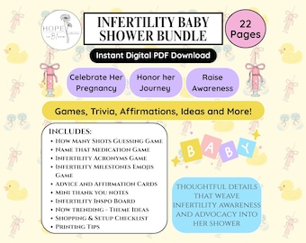 IVF Baby Shower Games Bundle: Celebrate with Trivia, Games, Emojis, and more! (Digital Download)
