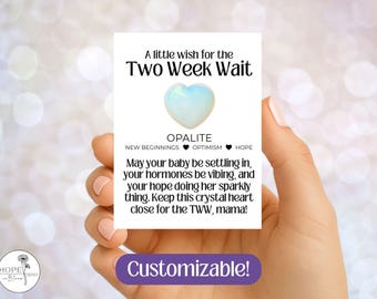 Custom Fertility Support Gift: A little wish for the Two Week Wait | Opalite Pocket Hug