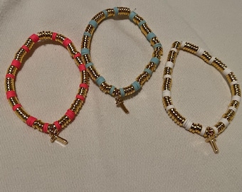Beaded Cross Bracelet