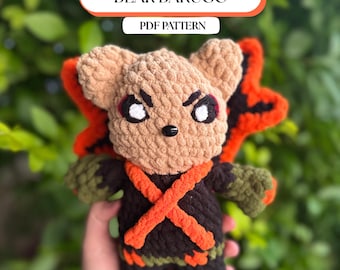 Bakugo Bear Häkelanleitung: My Hero Academia Anime Plüschtier (PDF-Muster)