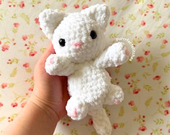 baby kitty crochet amigurumi cat pdf pattern plushie kawaii cat adorable kitty kitten cat snuggler