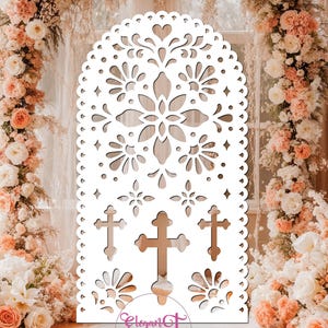 Cielito Lindo Arch Backdrop SVG: Baptism, Baby Shower Decor (Digital Download, 6x3.3 ft)