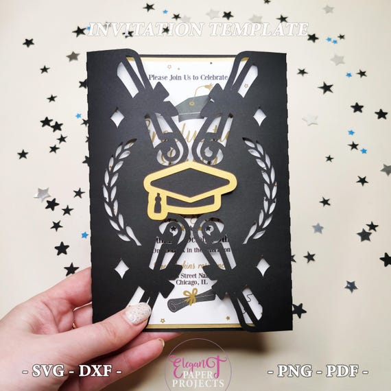 Graduation Invitation SVG | Graduation Card 5x7 | Digital Download