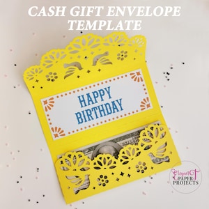 Cash gift envelope template, Mexican gift envelope svg, Money cash Papel picado svg, Wedding cash gift envelope, Birthday money envelope svg