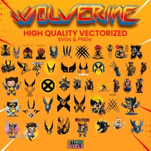 Wolverine SVG PNG Bundle: 50 Comic Hero Designs for Cricut & Silhouette