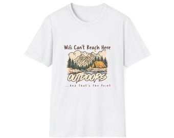 No WiFi Camping Shirt | Off Grid Outdoors T-Shirt for Backcountry Adventures