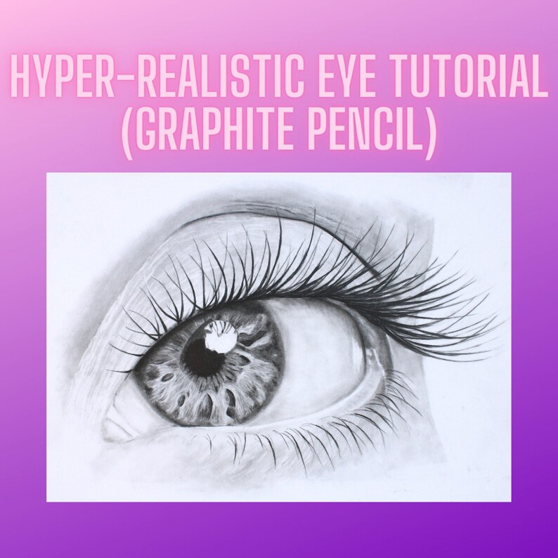 DIY Drawing a Hyperrealistic/art Lesson Tutorial Video Etsy