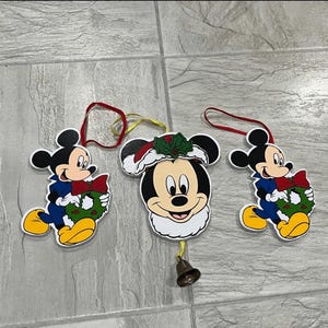 Mickey Mouse Christmas Ornaments Includes 3 Ornaments