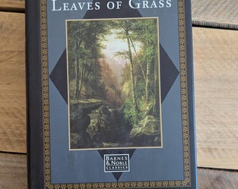 Vintage 1993 Leaves of Grass Walt Whitman Barnes and Noble Hardcover Book
