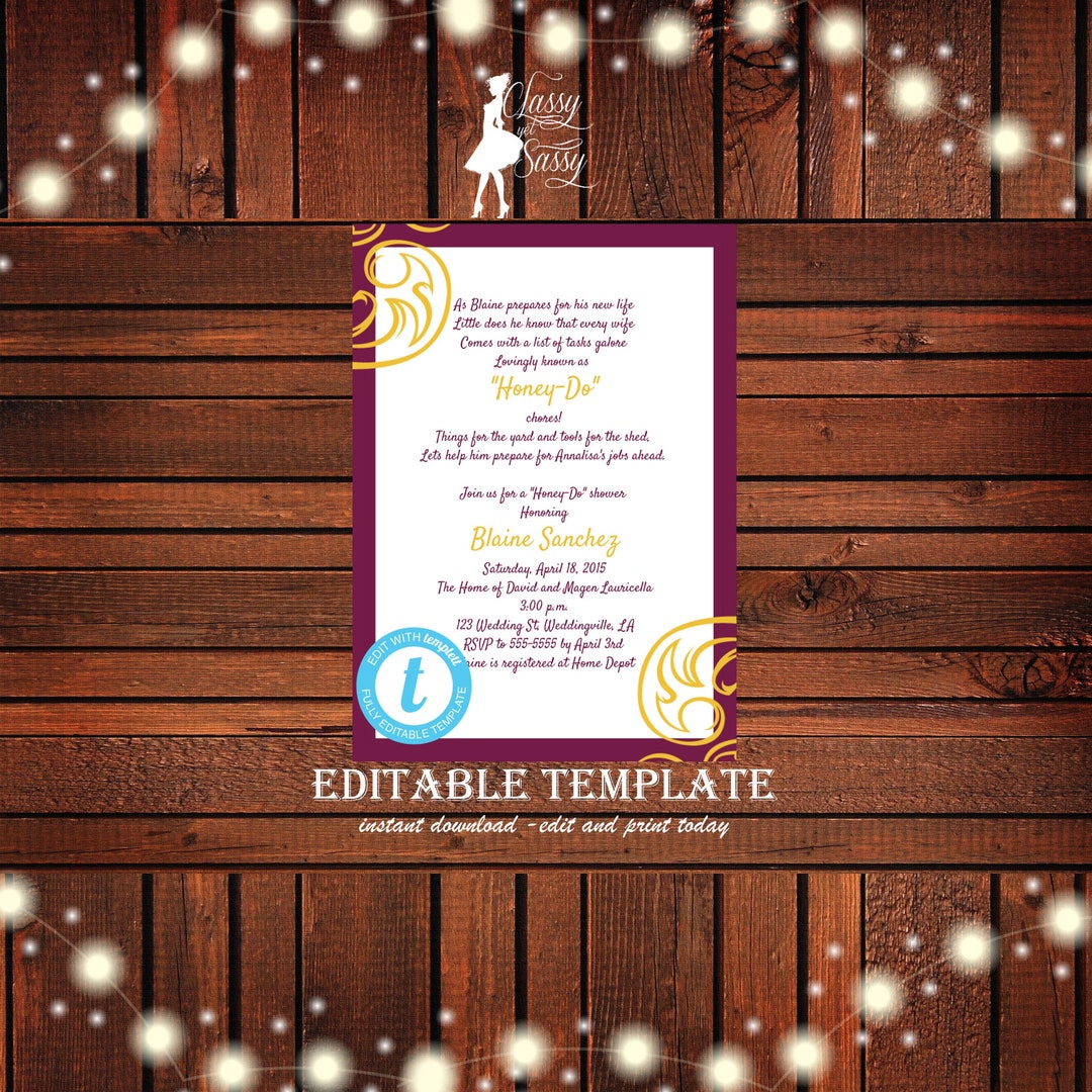 Honeydo Shower Invitation Honeydo Wedding Shower Etsy