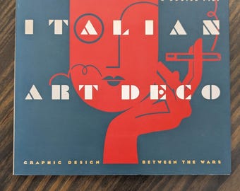 Livre de conception graphique Art déco italien signé par Heller Fili