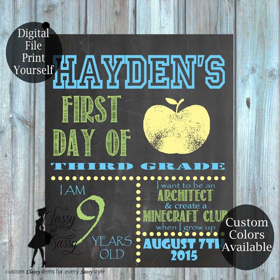 First Day Of School Chalkboard Sign 174