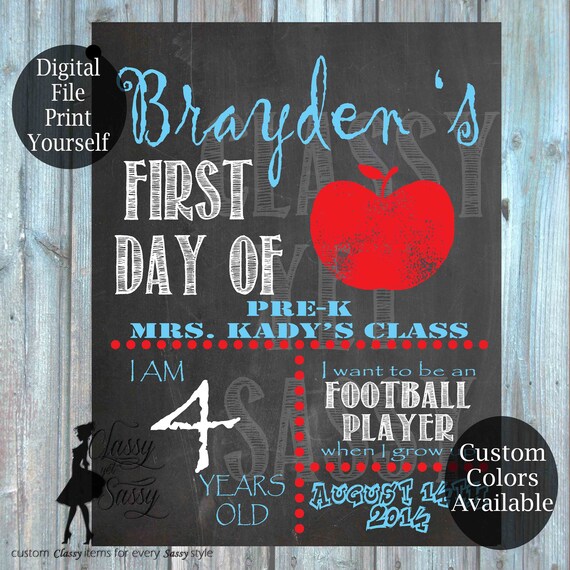 First Day Of School Chalkboard Sign 165