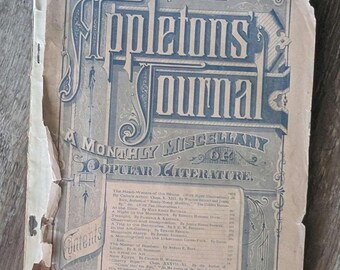Antique 1877 Appleton’s Journal Magazine December Issue Rare Advertisements