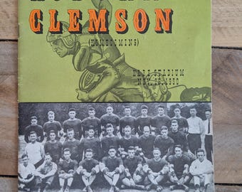 Vintage 1950 Auburn vs Clemson Homecoming Football Program Hare Stadium NCAA