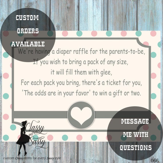 Diaper Raffle Ticket Printable, Diaper Raffle Insert, Diaper Raffle Invitation, Diaper Raffle Game, Gender Neutral Raffle Ticket 066
