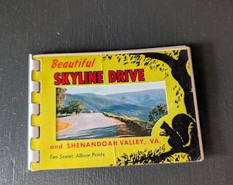Skyline Drive Shenandoah Valley VA Vintage Postcard Booklet Scenic Prints