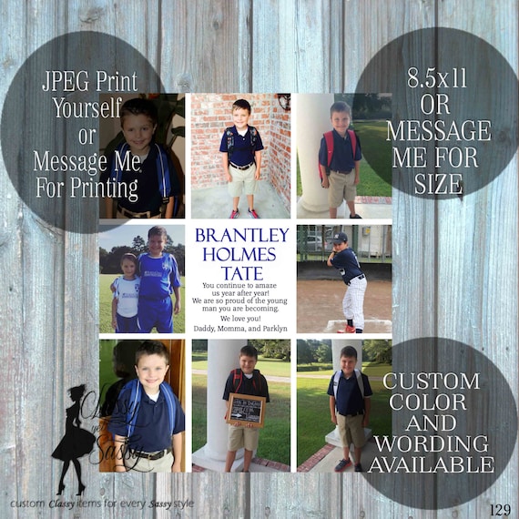Senior Year Book Ad Template, Yearbook Ad template, Picture collage, 129