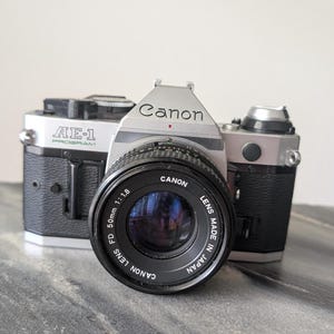 Vintage Canon AE1 Program Film Camera with 50mm Lens Display Prop Decor