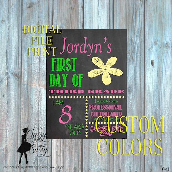 First Day Of School Chalkboard Sign 041