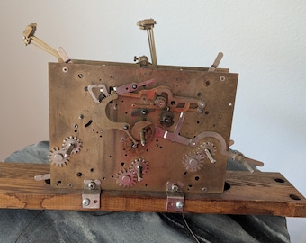 Vintage Kieninger Clock Movement Made in Germany Mechanical Chime Clock Parts