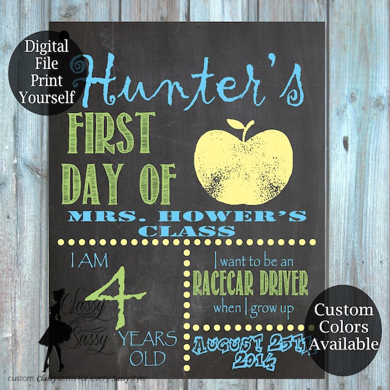 First Day Of School Chalkboard Sign 182