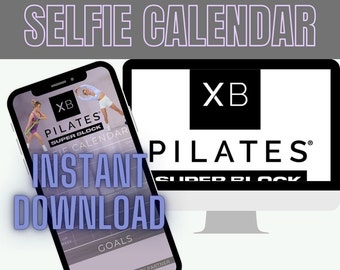 XB Pilates Super Block November Sweaty Selfie Workout Tracker • BODi, Beachbody, Fitness, Wellness, Social Media, Template, Monthly Calendar