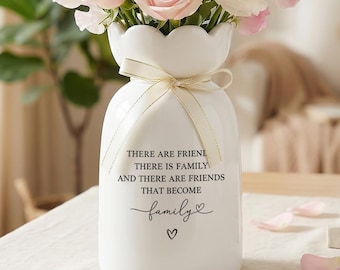 Jarrón o maceta para la mejor amiga, regalo de amistad personalizado, decoración del hogar con cita familiar, jarrón con mensaje personalizado, regalo para la mejor amiga, regalo para la hermana, significativo