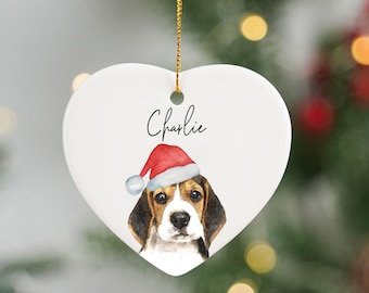Adorno personalizado para mascotas con foto y nombre de la mascota - Adorno navideño personalizado para perros
