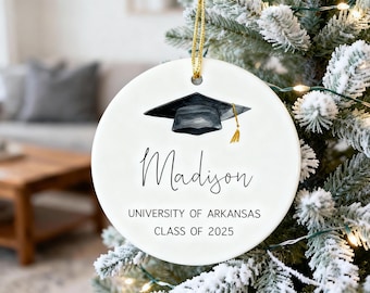 Personalized Graduation Ornament,College,University,High School,Custom,Graduation Gift,Graduation Keepsake, Masters Degree, 2025 Graduation