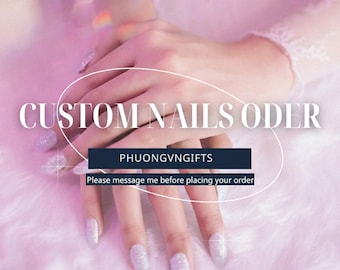 Custom Press On Nails | Personalized Nail Set | Handmade Press On Nails | Made to Order